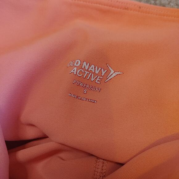 Old Navy Active Pink Peach Workout Leggings Criss Cross Design Size Small Soft - Picture 6 of 6